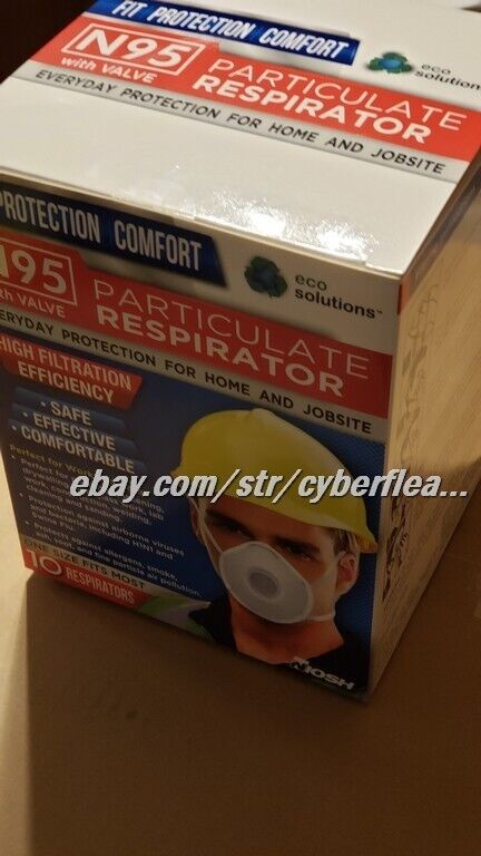 ECO SOLUTIONS - N95 Disposable Particulate Respirator Mask w/ cool flow