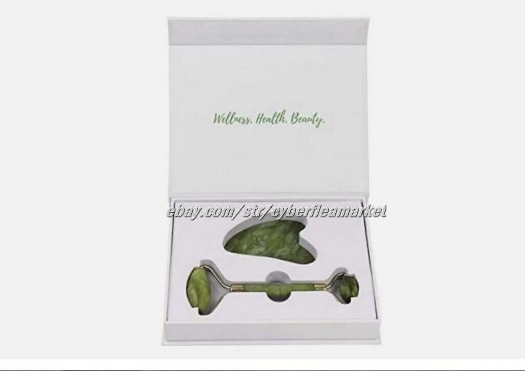 Jade Stone Face Roller and Gua Sha Set Facial Treatment Skin Care Regimen Tool