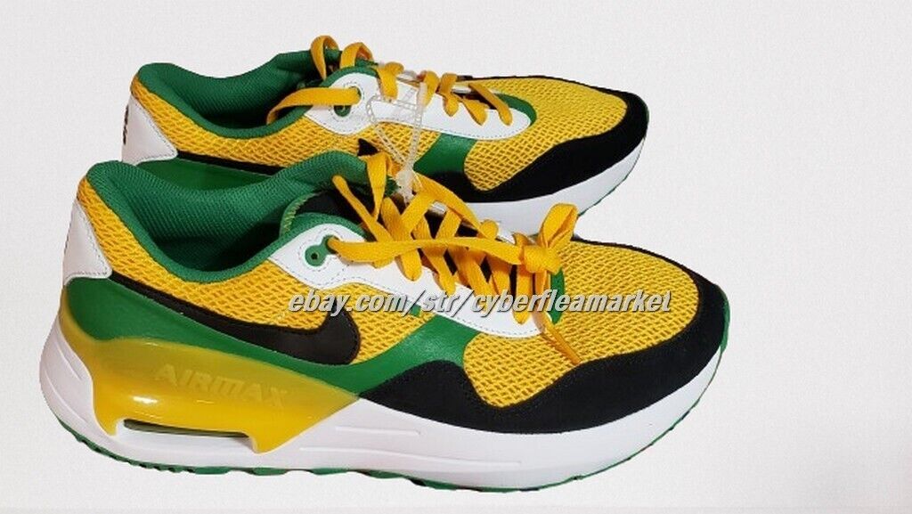 Nike Air Max SYSTM Yellow Green Oregon Ducks Sneakers DZ7738-700 Men's Size 10.5