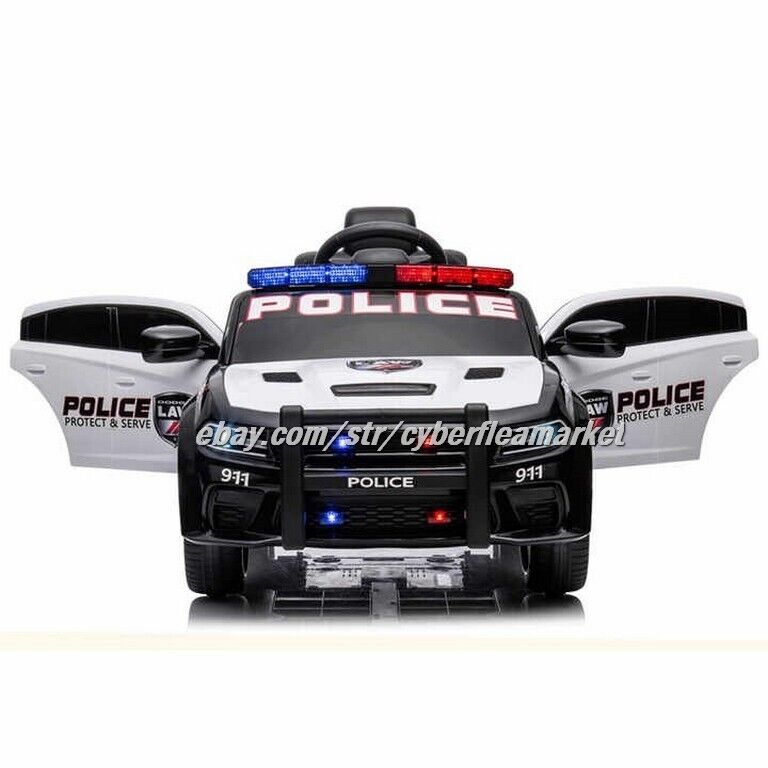 Licensed Dodge Challenger SRT Hellcat Police car 12v kid ride on with Remote New