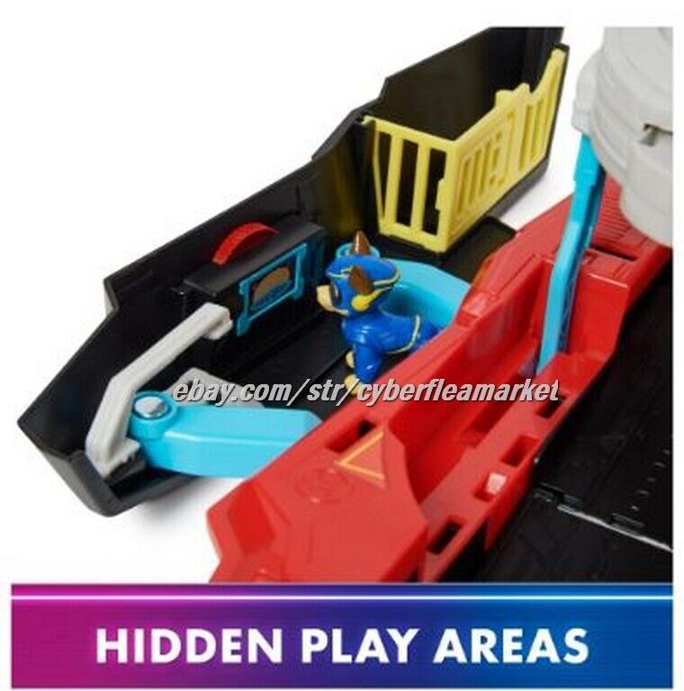 Paw Patrol The Mighty Movie Aircraft Carrier HQ with Chase Action Figure "NEW"