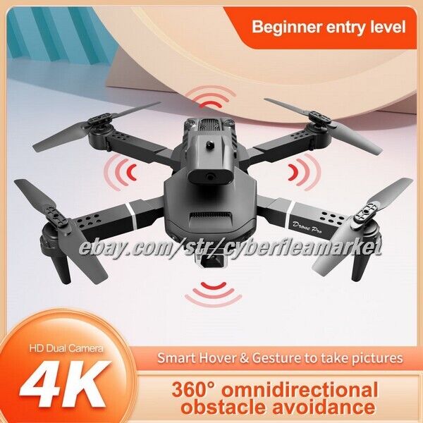 E100 Four-Sided Obstacle Avoidance Drone 4K HD Dual Camera NEW