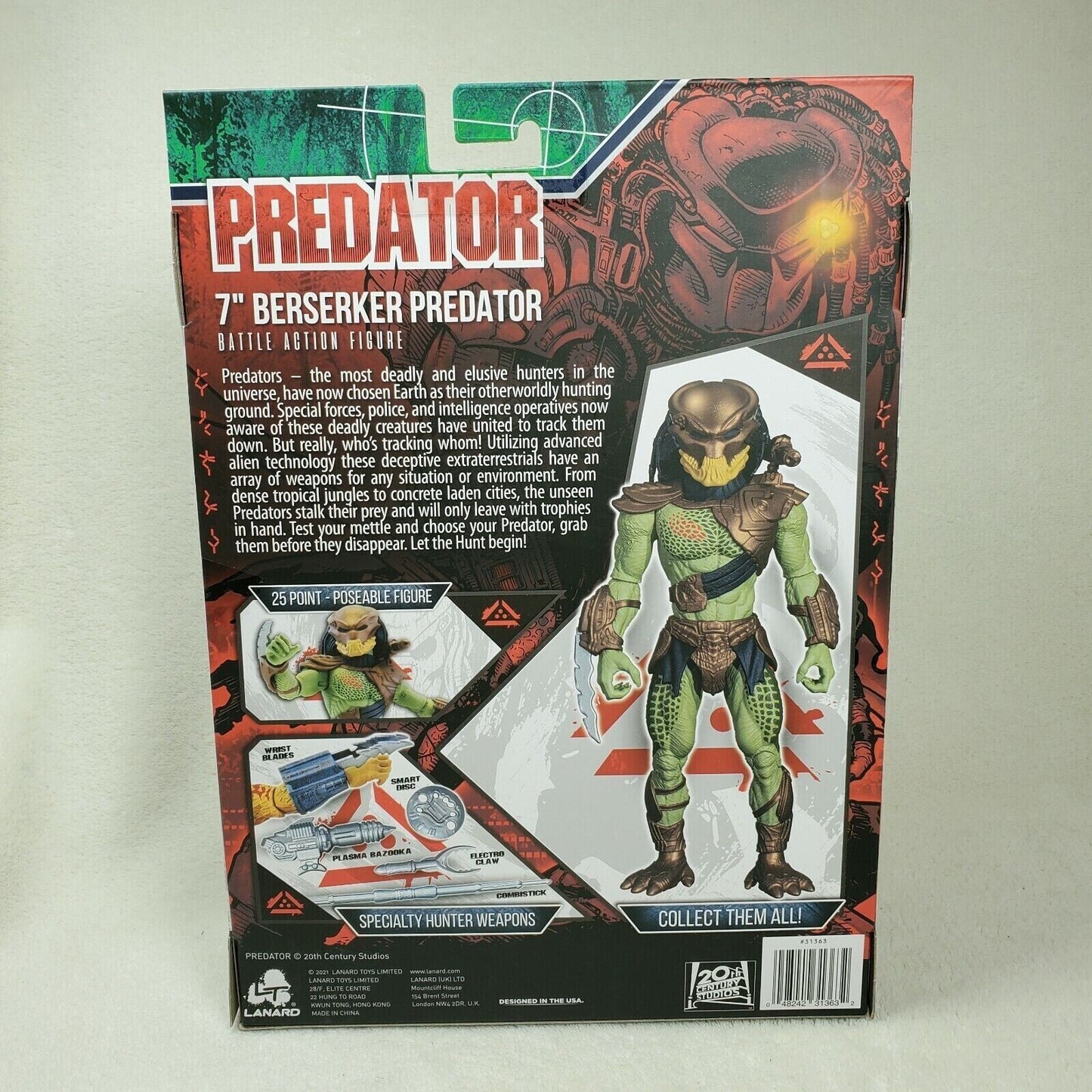 Lanard Toys BERSERKER PREDATOR 7" Action Poseable Figure HUNTER SERIES 2021 NEW