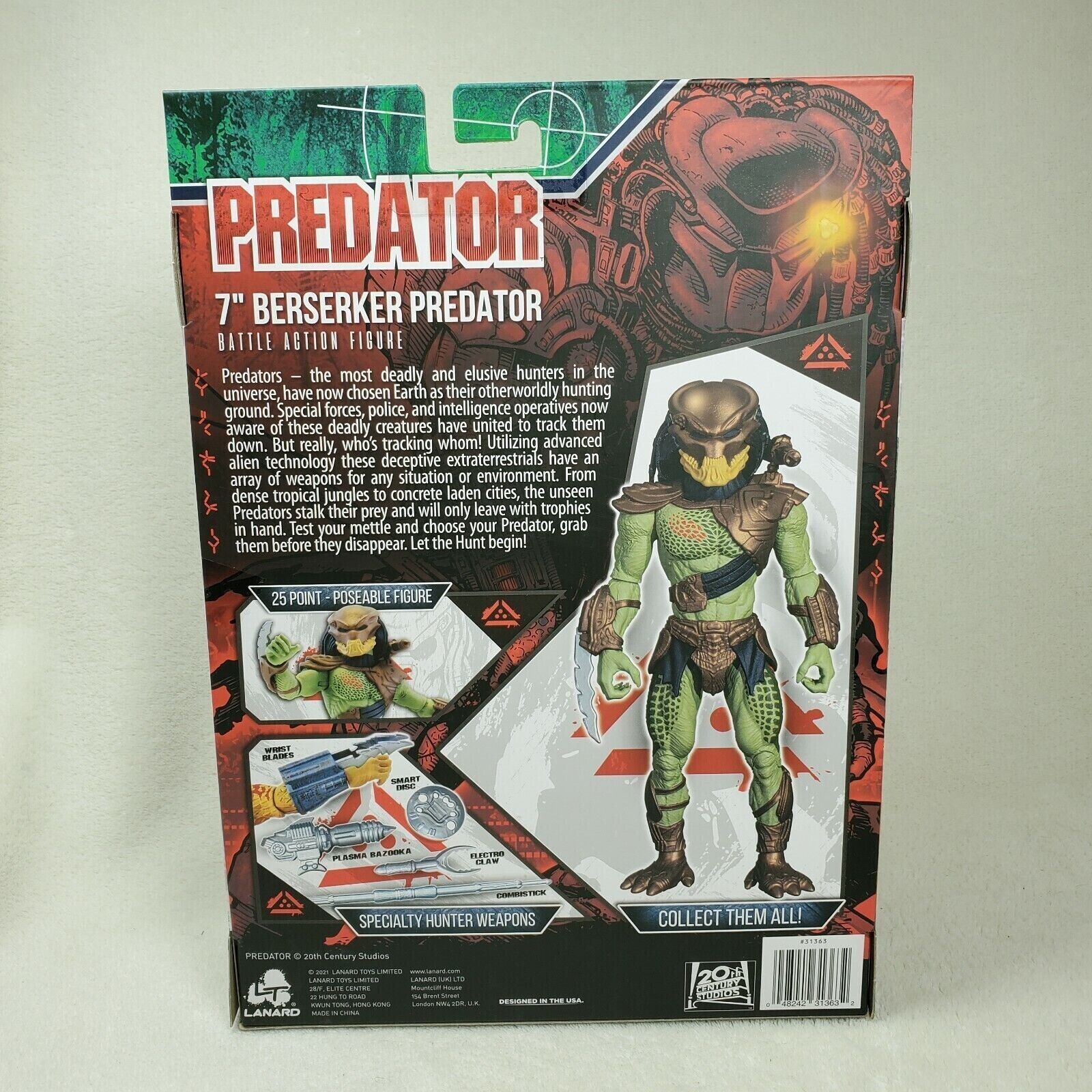 Lanard Toys BERSERKER PREDATOR 7" Action Poseable Figure HUNTER SERIES 2021 NEW