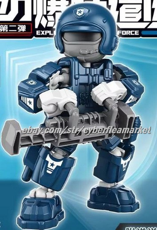 Flame Commando Factions - 4 inch posable Military action Mercs - QUAD SQUAD of 4