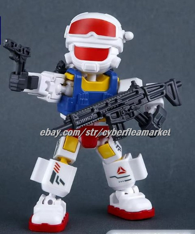 Flame Commando Factions - 4 inch posable Military action Mercs - QUAD SQUAD of 4