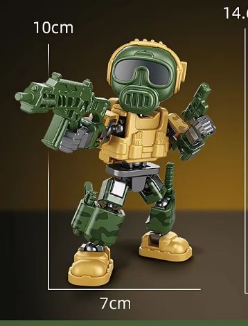 Flame Commando Factions - 4 inch posable Military action Mercs - QUAD SQUAD of 4