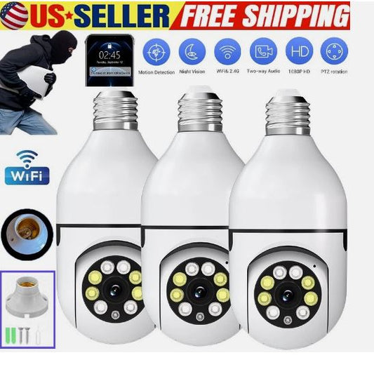 Tri pak Autotrack Bulb Camera ICSEE app & 3 Bulb Cameras