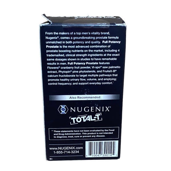 Nugenix Full Potency Prostate Dietary Supplements 112 Softgels 02/24