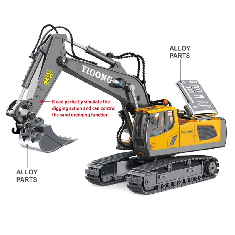 RC Construction 1:24 Wheel Loader, Dump Truck, Excavator