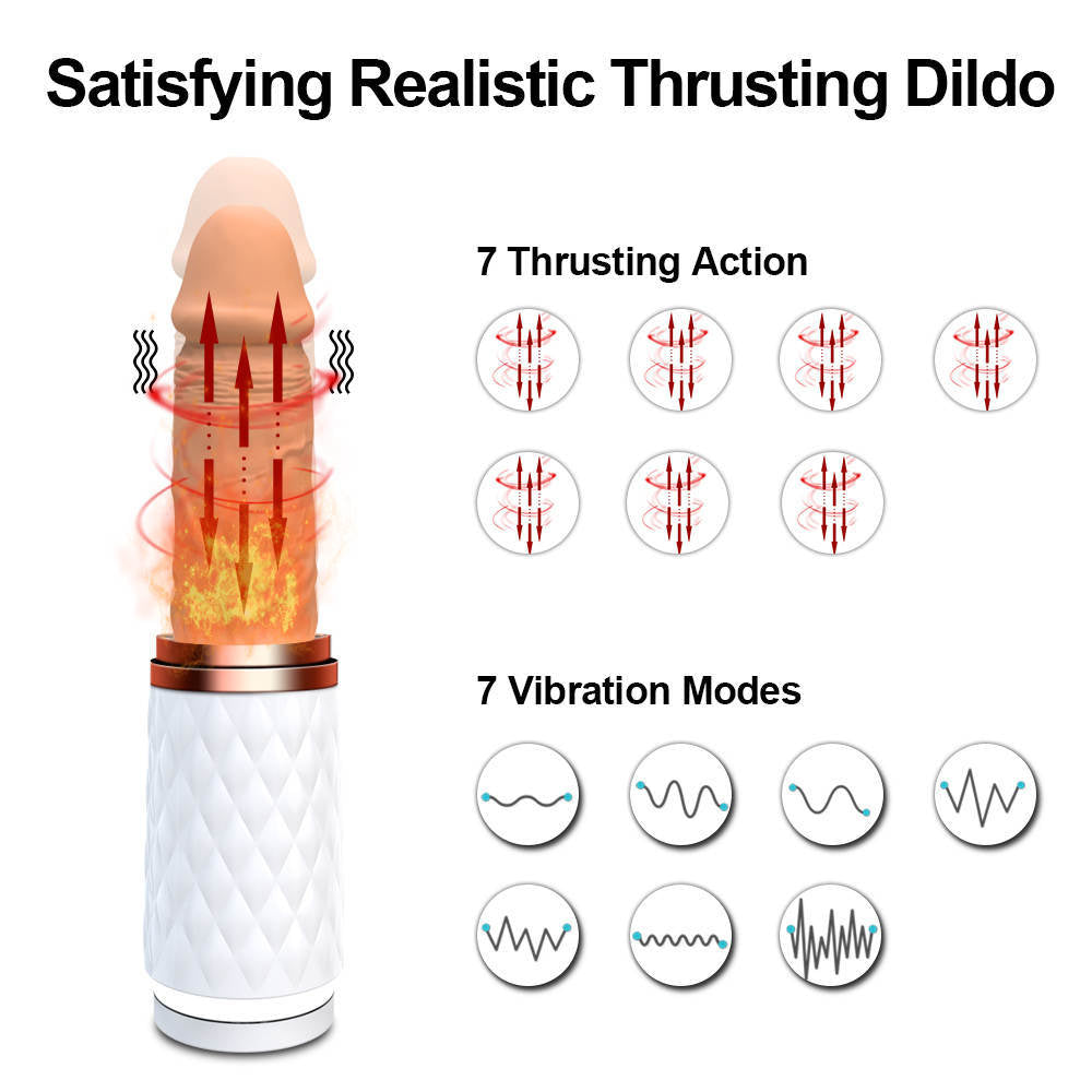 Adult Sex Machine Penis Dildo Automatic Telescopic Vibrator Handsfree Women Toy