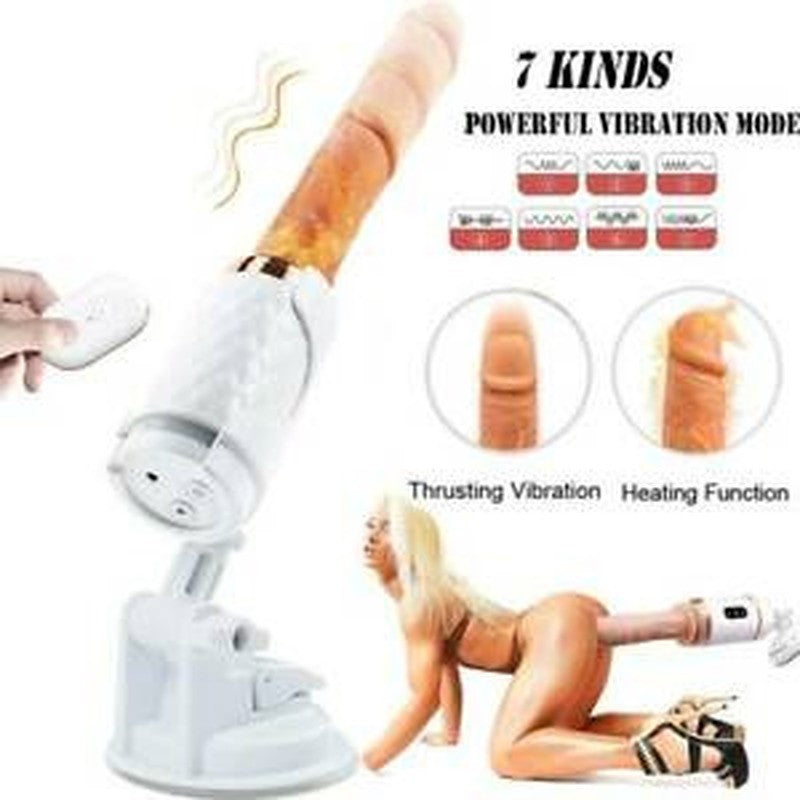 Adult Sex Machine Penis Dildo Automatic Telescopic Vibrator Handsfree Women Toy